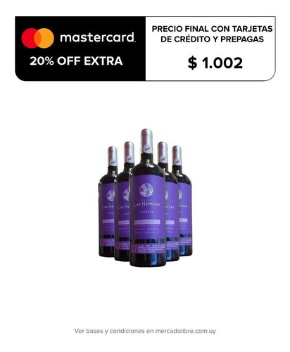 Promo Vino Argentino Las Nencias Malbec X 6 Botellas