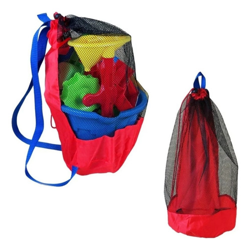 Saco Bolsa Praia Rede Viagem Drenante Infantil Camping