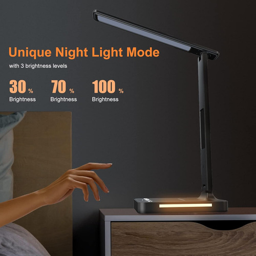 Lámpara De Escritorio, Lámpara De Escritorio Led Con Cargado