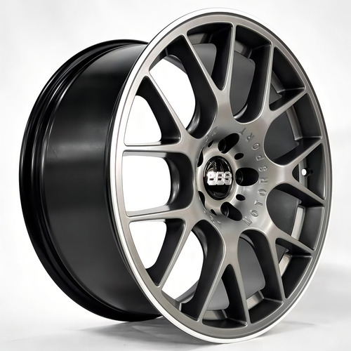 Rodas Gt-7 Bbs Aro 18x7 5x100 (jogo) + Bicos Cor Grafite Fosco