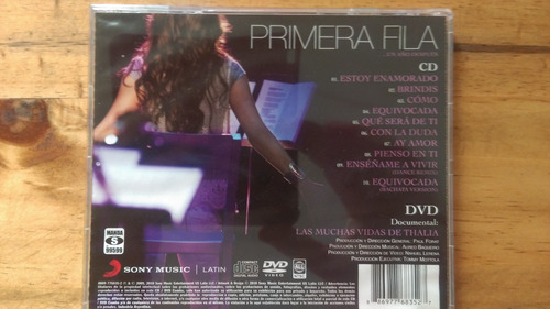 Thalía - Primera Fila - Un Año Después Cd/dvd Con Cancionero