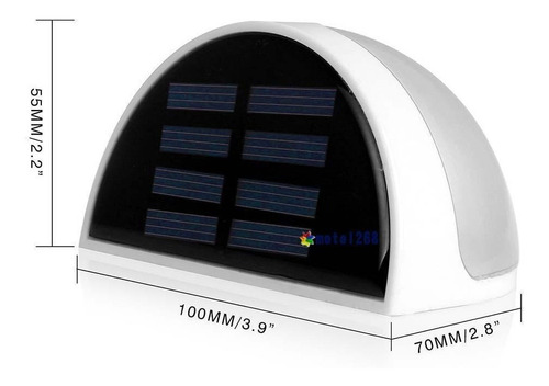 Kit C/3 Luminária Solar De 6 Leds P Escadas (completa)