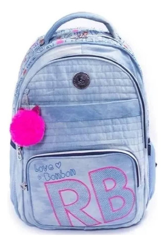 Mochila Rebecca Bonbon Jeans Para Notebooks Meninas Escolar