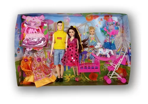 30cm boneca Barbie grávida, bebê grávida, conjunto de presente da família  para uma família de seis, brinquedos infantis