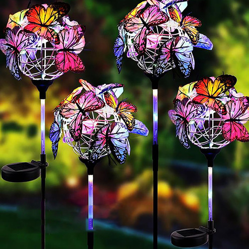 Luz Led De Colores Para Enchufe De Tierra Para Jardín De Flo