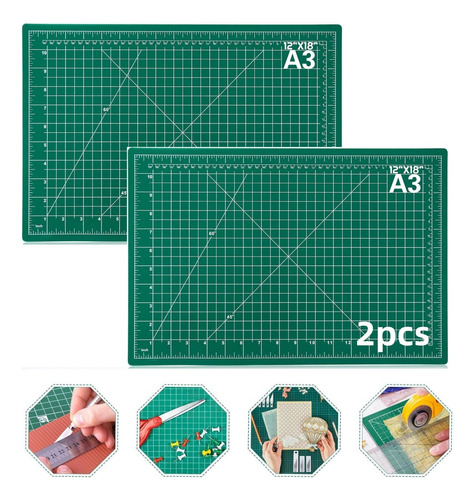 2 Piezas Alfombrilla De Corte Doble Cara/tapete Para Corte