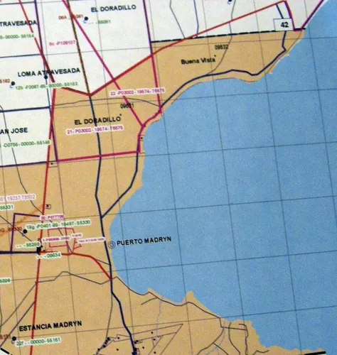 Mapa Departamento Biedma 12 Provincia De Chubut Dgceit (Usado)