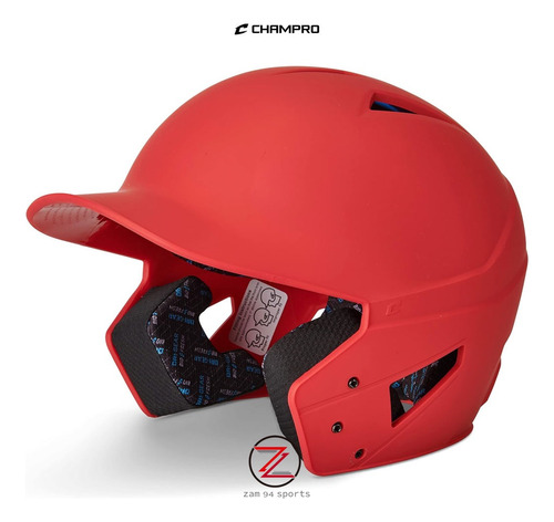 Casco De Beisbol Rojo Mate Modelo Hx Plus Champro Talla L