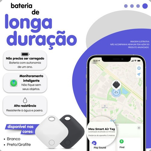 Smart Air Tag Compativel Find My Airtag Gps Rastreador