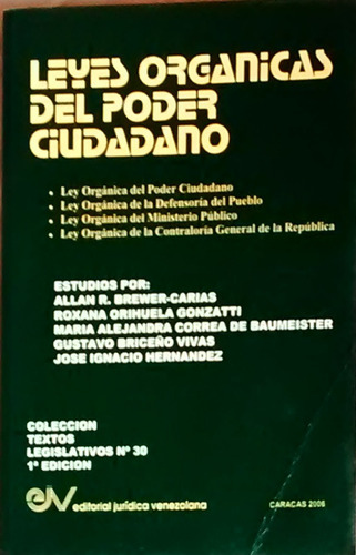 Leyes Organicas Del Poder Ciudadano (Usado)