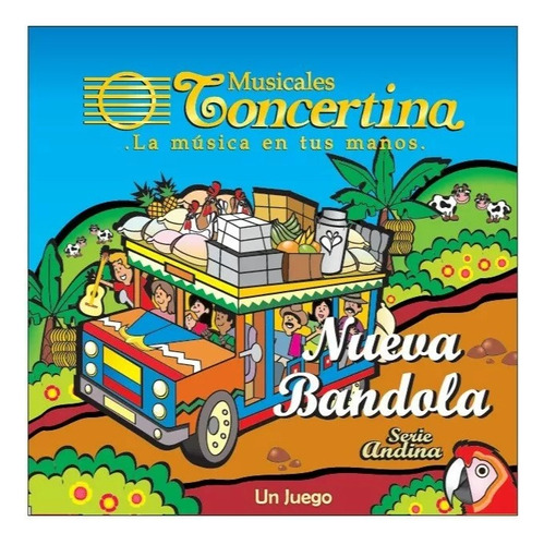 Encordado Concertina Bandola 12 Cuerdas Acero Inoxidables