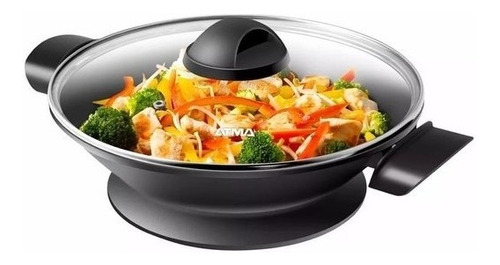 Wok Eléctrica Atma 1300w Antiadherente Selector Temperatura