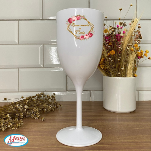 10 Taças Personalizadas Vinho E Bebidas 400ml Imp. Colorida
