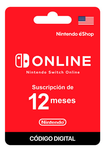 Membresia Nintendo Switch Online 12 Meses (codigo Digital )