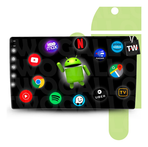 Central Multimidia 1din Carplay Android Auto Bluetooth Gps Cor Toyota Corolla 2009 À 2014