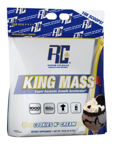 Proteina Ganador Ronnie Coleman King Mass Xl 15lb Todo Sabor Sabor Vanilla ice cream