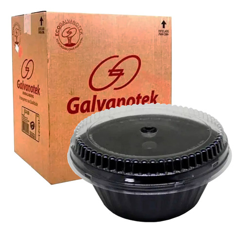 Embalagem Forneável Assadeira Pudim Galvanotek G-232 C/50 Cor Preto