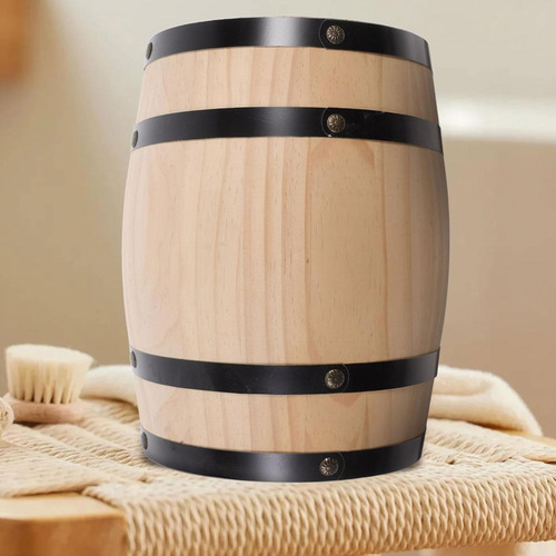 Dispensador De Whisky Retro En Barril De Roble Para M Beige