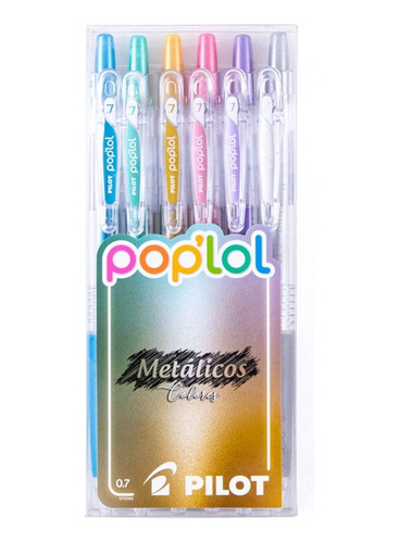 Lapices Pop'lol Metálicos 6 Colores Pilot