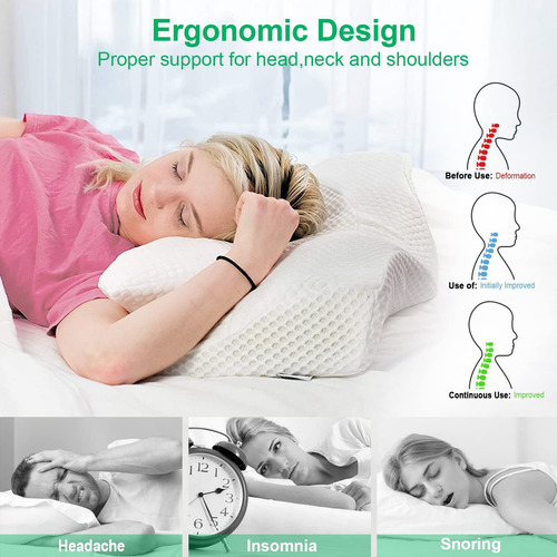 Almohada Cervical De Espuma Viscoelástica, Almohada De