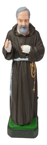 Padre Pío 14 Cm Imagen Hecha En Pvc, Irrompible Y Lavable