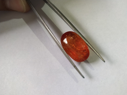 Topazio Imperial Extra Vermelho E Raro 16,5 Ct, 11x19mm Vermelho