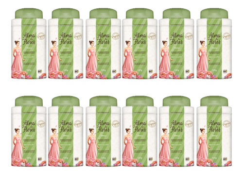 Kit 12 Talco Alma De Flores Tradicional 100g - Memphis