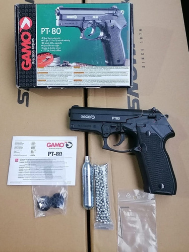 Imagen 2 de 6 de Pistola De(co2)gamo Modelo Pt-80+ 200balines+1co2