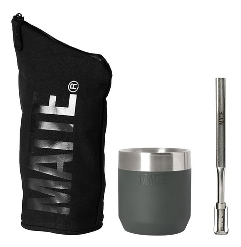 Imagen 3 de 8 de Set Mate Ds Line Acero Inoxidable + Bombilla + Yerbag Xl