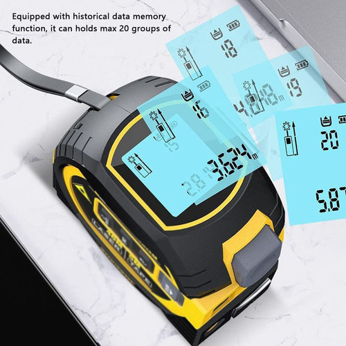 Display Digital Multifuncional De Fita Métrica A Laser 3 Em1