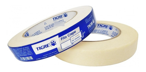 Kit 6 Fitas Crepe 18mmx50m Fina Uso Geral Tigre Profissional