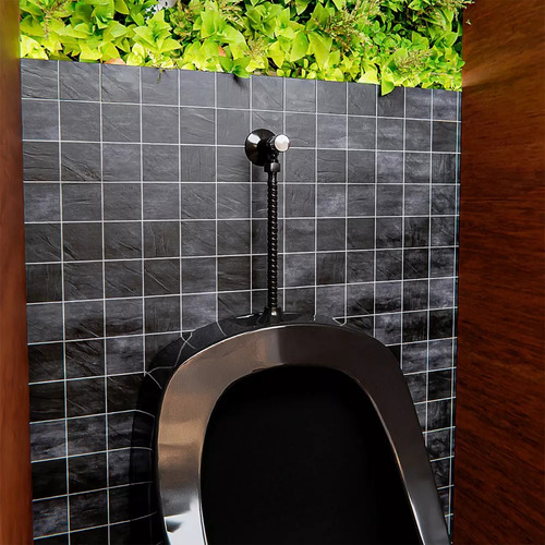 Válvula Mictório Automática Flexível 30cm Censi Preta Black