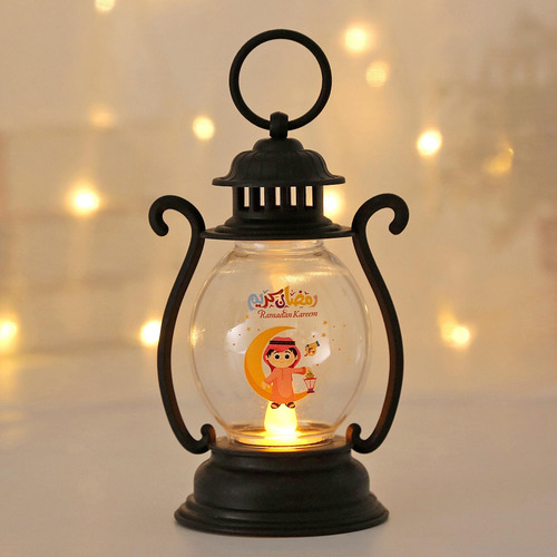 3 Linterna De Vela De Ramadán, Linterna Led, Negro