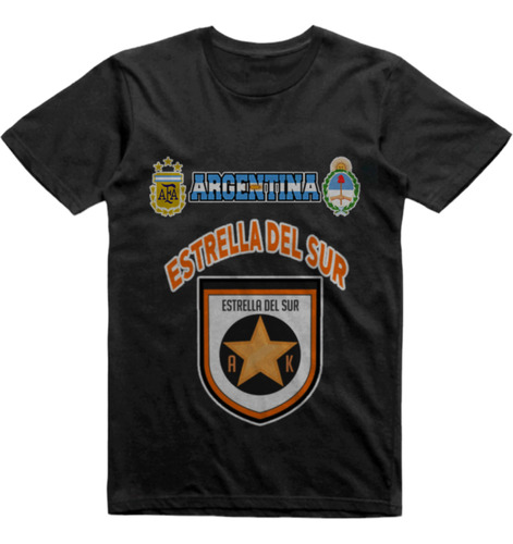 Remera Infantil Negra Estrella Del Sur Alejandro Korn