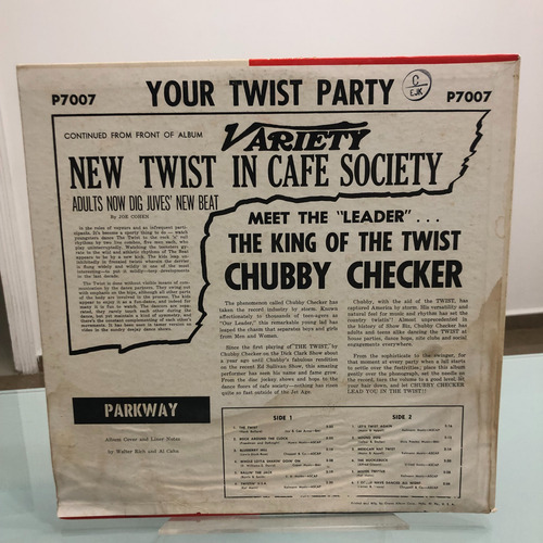 Lp Chubby Checker - Your Twist Party - Imp Usa Estandar (Usado)