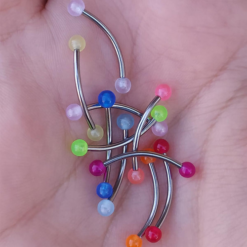 Ojo De Serpiente Anillos Para La Lengua Joyería Piercing Bri