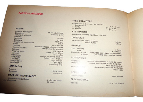 Peugeot 504 E 1979 Libro Manual Original (Usado)