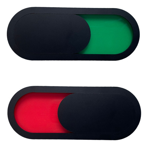 Señal Deslizable Para Privacidad Color Rojo/verde 2 Piezas