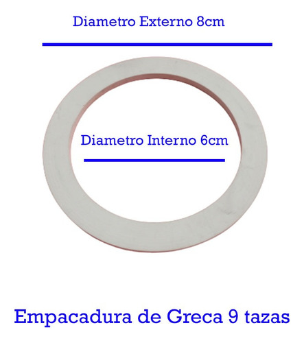 Empacadura De Cafetera Greca 9 Tazas