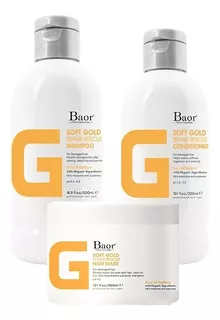 Baor Kit Soft Gold Shampoo + Acondi. + Hair Mask