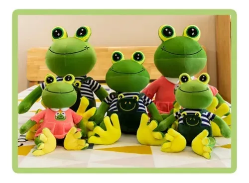 Peluche Rana René Calidad Premium Ranita De Moda Saltarina