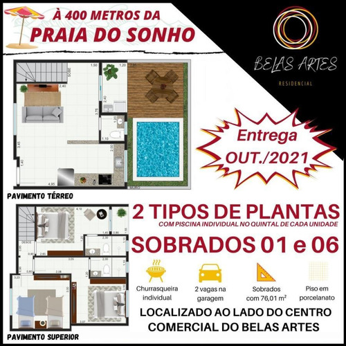 Imagem 11 de 15 de Casa Para Venda Em Itanhaém, Balneário Belas Artes, 3 Dormitórios, 2 Suítes, 1 Banheiro, 1 Vaga - 923_1-1702216