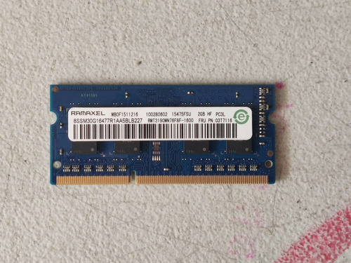 Memoria Ram Ddr3l 2gb 1600mhz Pc3l-12800 Sodimm Laptop