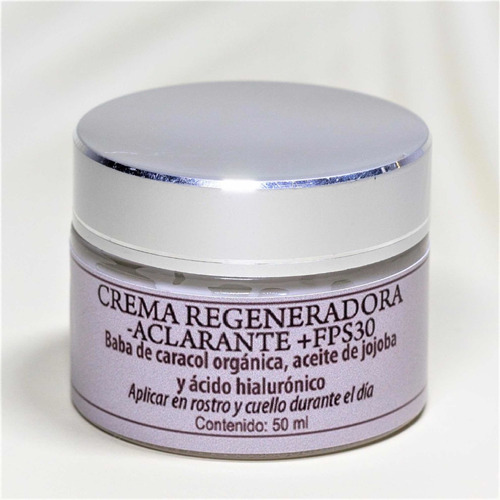 Crema Regeneradora Aclarante +fps30 Orgánica Artesanal