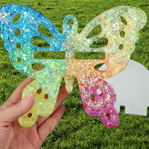 Molde De Silicona Con Forma De Mariposa Grande, 2 Unidades,