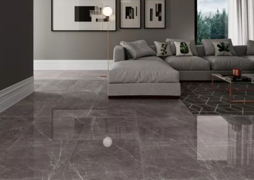 Pura Porcelanato Boston Platinium Gris Brillante Rect 60x60