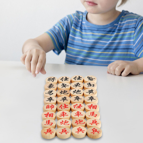 32 Piezas De Ajedrez De Madera, Piezas De Juegos Xiangqi,
