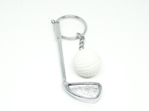 Llavero Metalico Miniatura Escala Palo Y Pelota De Golf Depo