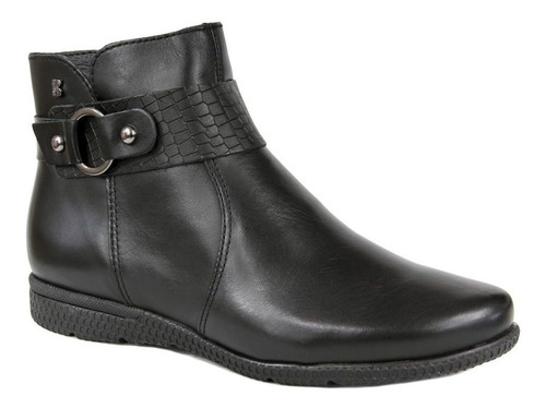 Bota Cano Curto Rasteira Bottero 301901 Couro - Preto | Mercado Livre