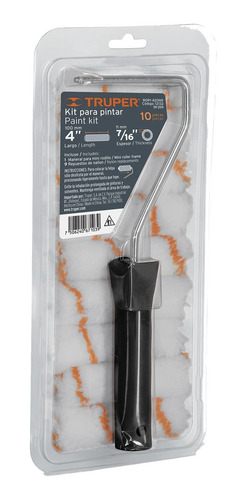 Imagen 3 de 7 de Kit De Rodillos Para Pintar 9 Rodillos, 1 Maneral 4'' Truper
